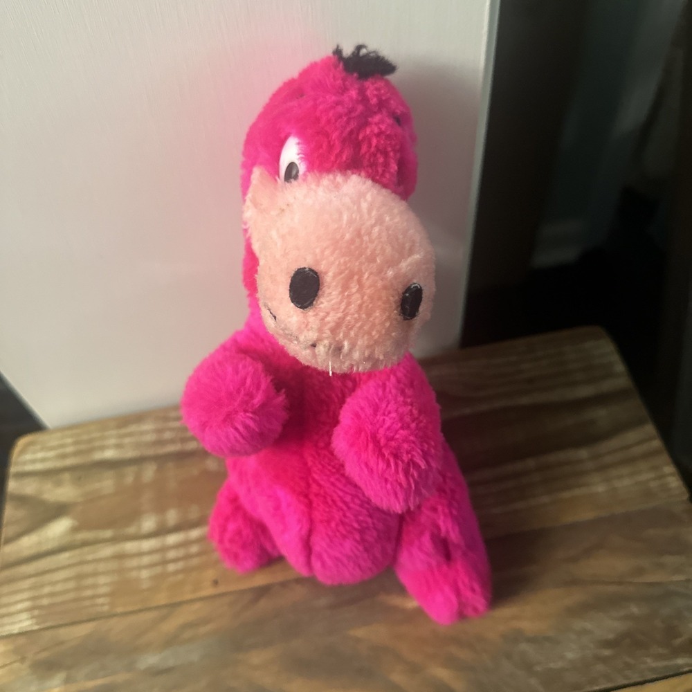 Vtg 1980 Flintstones Hanna Barbera Dino stuffed animal toy Dinosaur.